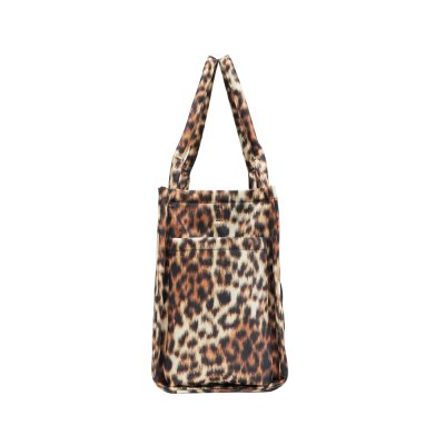 THE LARGE TOTE BAG IN LEOPARD PUFFY NYLON